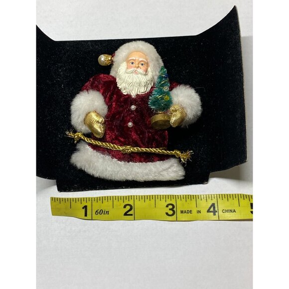 Vintage Avon Victorian‎ Santa Pin Ornament 1995 Large Brooch - Picture 3 of 7